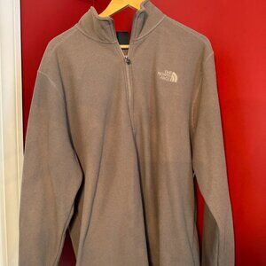 The North Face Men’s XXL Quarter Zip Fleece Pullover Taupe Gray